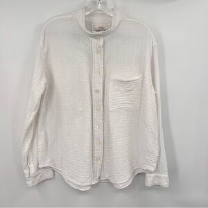 XIRENA cotton gauze White Button down Shirt S